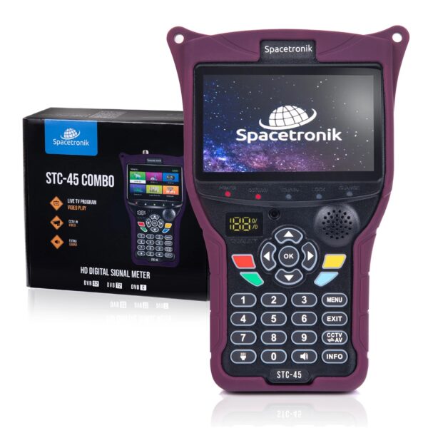 Spacetronik STC-45 (5903031033564) | Πεδιόμετρο δορυφορικού και επίγειου σήματος DVB-S/S2+DVB-T/T2, με οθόνη 4.3"