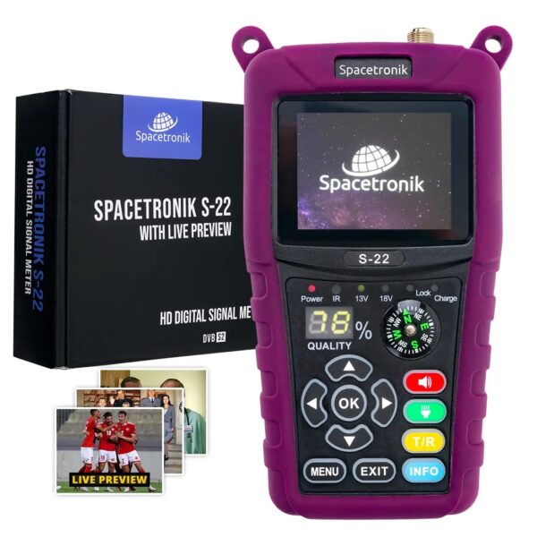 Spacetronik S-22 | Πεδιόμετρο δορυφορικού σήματος με οθόνη 2,4"